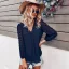 Fashion Spring Summer Blushing Pink Resort Wear Blouses 2021 V-Neck Long Sleeve Loose Women Tops