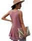 Sexy Spring Summer Casual Navy Blue Women's Tops 2021 Cotton U-Neck Sleeveless Buttons Loose Women Tops