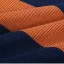 Fashion Fall Winter Street Wear Orange Lapel  Stripe Sweaters 2021 Cotton Long Sleeve Regular Women Tops