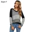 Fashion Fall Winter Casual Multi-Colors Stripe Knitting Hooded Sweatshirts 2021 Loose Long Sleeve Women Tops