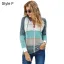 Fashion Fall Winter Burgundy Multi-Colors Stripe Street Wear Hooded Sweatshirts 2021 Long Sleeve Loose Women Tops