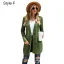 Tomber Hiver Vêtement de rue Gris Tricot Ample Manteaux & Vestes 2021 Manches Longues Femme Hauts