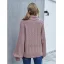Comfortable Casual Fall Winter Brown Knitting Sweaters 2021 High Neck Long Sleeve Loose Women Tops