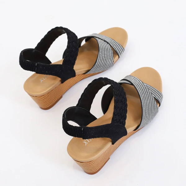 Fashion Champagne Street Wear Braid Womens Sandals 2021 5 cm Wedges Open / Peep Toe Sandals