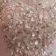 Chic / Belle Rougissant Rose Robe De Bal 2021 Princesse Encolure Carrée Perlage Appliques Paillettes Manches Courtes Dos Nu Longue Robe De Ceremonie