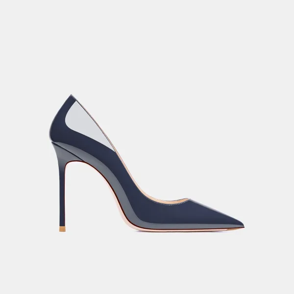 Chic / Beautiful Pearl Pink Street Wear Leather Pumps 2021 Patent Leather 10 cm Stiletto Heels Pointed Toe High Heels Pumps