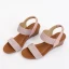 Fashion Gold Street Wear Ankle Strap Womens Sandals 2021 5 cm Wedges Open / Peep Toe Sandals