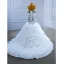 Luxury / Gorgeous High-end White Beading Rhinestone Cascading Ruffles Wedding Dresses 2021 Trumpet / Mermaid Off-The-Shoulder Sleeveless Backless Chapel Train Wedding