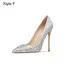 Charmant Noire Soirée Paillettes Escarpins 2021 Cuir 10 cm Talons Aiguilles À Bout Pointu Escarpins Talons Hauts