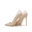 Modest / Simple Nude Office OL Leather Pumps 2021 10 cm Stiletto Heels Pointed Toe Pumps High Heels