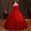 Charmant Bordeaux Paillettes Robe De Bal 2021 Robe Boule Bustier Manches Courtes Dos Nu Perlage Ceinture Longue Promo Robe De Ceremonie