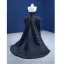 Inhabituel Noire Soirée Combinaison 2021 Bustier Sans Manches Dos Nu Volants en Cascade Train De Balayage Robe De Soirée