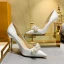 Chic / Beautiful Rose Gold Prom Pearl Pumps 2021 Leather High Heels 10 cm Stiletto Heels Pointed Toe Pumps