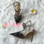 Sexy Noire Soirée Faux Diamant Sandales Femme 2021 Cuir T-Strap 10 cm Talons Aiguilles À Bout Pointu Sandales Talons Hauts