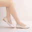 Chic / Beautiful White Pearl Lace Flower Flat Wedding Shoes 2021 Pointed Toe Wedding