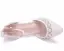 Eleganta Elfenben Pärla Rhinestone Brudskor 2021 Ankelband 9 cm Stilettklackar Spetsiga Bröllop Högklackade