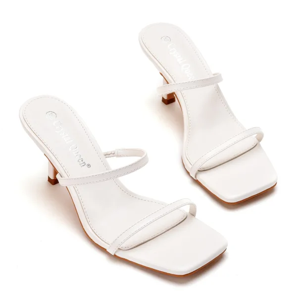 Sexy White Street Wear Womens Sandals High Heels 2021 7 cm Stiletto Heels Open / Peep Toe Sandals