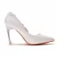 Fashion White Wedding Shoes 2021 Pearl Rhinestone Lace Flower 9 cm Stiletto Heels Pointed Toe Wedding Pumps High Heels