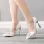 Classy White Rhinestone Prom Pumps 2021 9 cm Stiletto Heels Pointed Toe Pumps High Heels