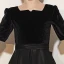 Elegant Black Birthday Suede Party Dresses Flower Girl Dresses 2021 A-Line / Princess Square Neckline Short Sleeve Floor-Length / Long Backless Bow Flower Girl Dresses