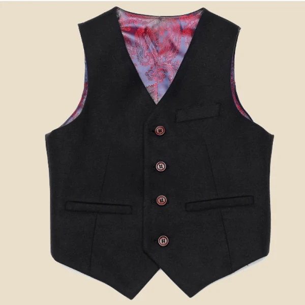 Fashion Black Bow Long Sleeve Boys Wedding Suits 2021