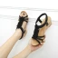 Roman Fashion Brown Summer Street Wear Beach Rhinestone Womens Sandals 2021 T-Strap 5 cm Wedges Open / Peep Toe Sandals High Heels