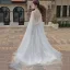Luxury / Gorgeous High-end Grey Beading Sequins Rhinestone Evening Dresses 2021 A-Line / Princess Scoop Neck Short Sleeve Evening Party Sweep Train Formal Dresses