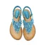 Bohemia Beige Street Wear Beach Flat Womens Sandals 2021 Pearl Rhinestone Lace Flower Open / Peep Toe Sandals