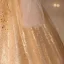 Charmant Champagne Perlage Perle Paillettes En Dentelle Fleur Robe De Bal 2022 Robe Boule Encolure Dégagée Manches Longues Dos Nu Longue Robe De Ceremonie