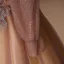 Elegant Purple Pearl Sequins Lace Flower Prom Dresses 2022 Ball Gown Off-The-Shoulder Long Sleeve Floor-Length / Long Formal Dresses
