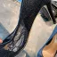 Charming Nude Rhinestone Lace Flower Evening Party Pumps 2022 8 cm Stiletto Heels Pointed Toe Pumps High Heels