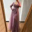 Haut de Gamme Rose Sombre Perlage Paillettes Robe De Soirée 2022 Trompette / Sirène Col v profond Ceinture Manches Longues Dos Nu Longue Soirée Robe De Ceremonie