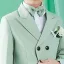 Modest / Simple Mint Green Long Sleeve Boys Wedding Suits 2022 Wedding