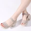 Chic / Beautiful Green Summer Street Wear Suede Womens Sandals 2021 6 cm Thick Heels Open / Peep Toe Sandals
