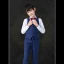 Fashion Black Long Sleeve Boys Wedding Suits 2022 Wedding Coat Pants Shirt Vest