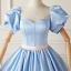 Lovely Sky Blue Satin Pleated Prom Dresses 2022 Ball Gown Strapless Puffy Short Sleeve Backless Bow Floor-Length / Long Formal Dresses