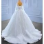 Haut de Gamme Blanche Perlage Paillettes Robe De Mariée 2022 Robe Boule V-Cou Manches Longues Dos Nu Longue Mariage