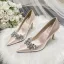 Fashion Ivory Rhinestone Satin Wedding Shoes 2022 9 cm Stiletto Heels Pointed Toe Wedding Pumps High Heels