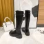 Mode Zwarte Winter Straatkleding Dames Laarzen 2022 Ronde Neus Waterdichte Platte Laarzen