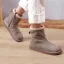 Wygodna Zima Szary Zużycie ulicy Bawełna Snow Boots 2022 Płaskie Okrągłe Toe Buty Damskie