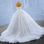 Luxury / Gorgeous Ivory Wedding Dresses 2022 Ball Gown Strapless Beading Pearl Sequins Sleeveless Backless Chapel Train Wedding