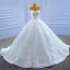 High End Weiß Spitze Blumen Brautkleider / Hochzeitskleider 2022 Ballkleid Bandeau Ärmellos Rückenfreies Kapelle-Schleppe Hochzeit