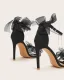 Fashion White Wedding Shoes 2021 Bow Ankle Strap 11 cm Stiletto Heels Open / Peep Toe Wedding Sandals High Heels