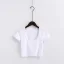 Sexy Summer Street Wear Army Green Tight  T-Shirts 2021 Scoop Neck Short Sleeve Women's Tops
