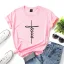 Casual Summer White Loose Cotton T-shirt 2021 Scoop Neck Short Sleeve Women's Tops