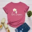 Casual Summer Black Daisy Tops Printing T-Shirts 2021 Cotton Loose Scoop Neck Short Sleeve Women's Tops T-shirt