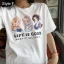 Summer Casual White Cartoon Printing T-Shirts 2021 Cotton Scoop Neck Short Sleeve Women's Tops