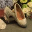 Charming Silver Rhinestone Wedding Shoes 2020 Leather Waterproof 12 cm Stiletto Heels Pointed Toe Wedding Pumps