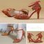 Sexy Ivoire En Dentelle Fleur Chaussure De Mariée 2020 Faux Diamant Bride Cheville Paillettes 8 cm Talons Aiguilles À Bout Pointu Mariage Talons