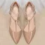 Chic / Beautiful Nude Street Wear Patent Leather Womens Sandals 2020 T-Strap 10 cm Stiletto Heels Pointed Toe Sandals